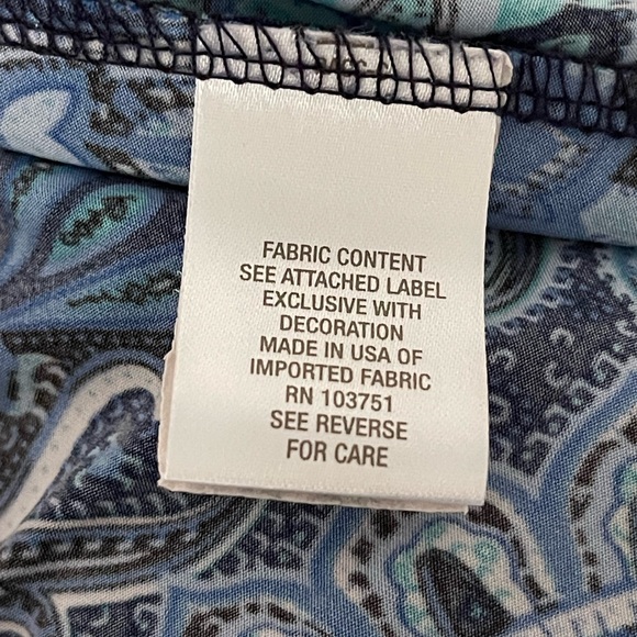 Roz & Ali Asymmetrical Blue Sleeveless Tank Top - Picture 9 of 11